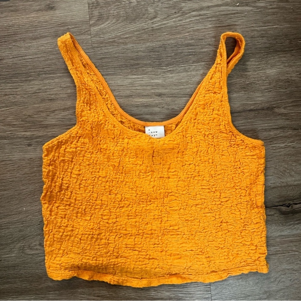 Target A New Day orange crop top size L